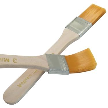 Imagem de Unlorspy 12 pincéis duráveis de 2 cm, ferramenta de pintura de cerdas macias, pincéis pequenos, ferramenta de pintura de cerdas de nylon para paredes/retoque/armários/cercas