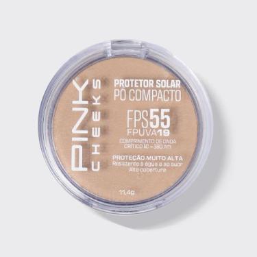 Imagem de Protetor Solar Pó Compacto FPS 55 FPUVA 19 11,4g P15  PINK CHEEKS  Res