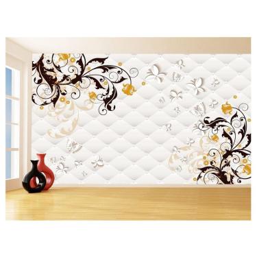 Imagem de Papel De Parede 3D Floral Textura Sala Flores 3,5M Xfl341