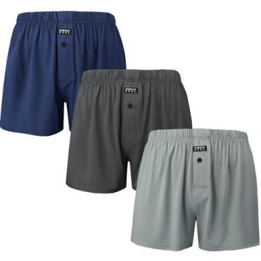 Imagem de Cuecas boxers masculinas BAMBOO COOL Boxer Shorts, pacote com 3