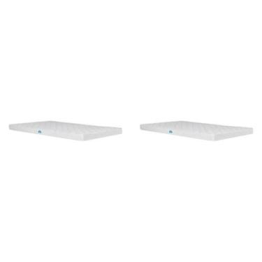 Imagem de Conjunto com 2 colchões Solteiro D23 188x88x15 Nuvem Casatema Branco