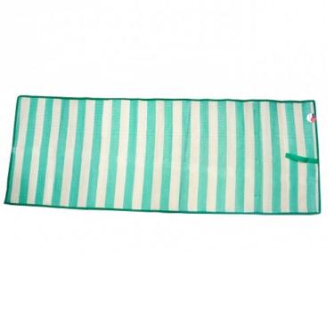 Imagem de Esteira de praia listrada verde e branca 170cm