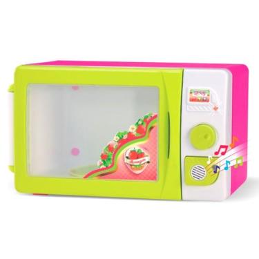 Imagem de Microondas Cozinha Infantil Com Som E Luz Rosa E Verde 29cm - Magic To
