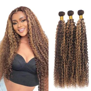 Imagem de Pacotes de cabelo Freiuoke P4/27 Kinky Curly Brazilian 3 pacotes