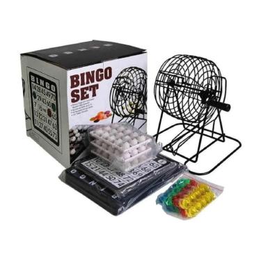 Imagem de Jogo de tabuleiro Bingo Lotto com Metal Rhombus 18 Cards