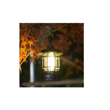 Imagem de Lâmpada de acampamento LED retrô impermeável ao ar livre GB-22 com baterias