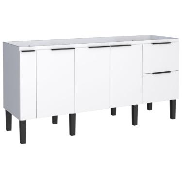 Imagem de Gabinete em Madeira Cisne Branco para Pias de 1,80 Metro com 4 Portas e 2 gavetas - P100389 - COZIMAX
