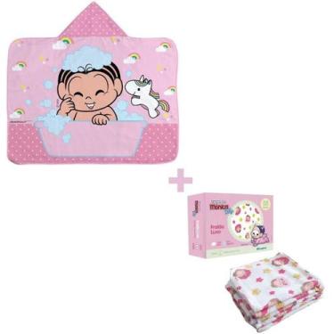 Imagem de Kit Toalha de banho e Fralda de Pano Turma da Mônica Menina - Incomfra