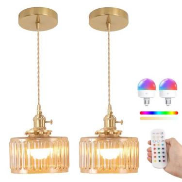 Imagem de Luz pendente operada por bateria Shenmoyl 5000mAh com controle remoto 
