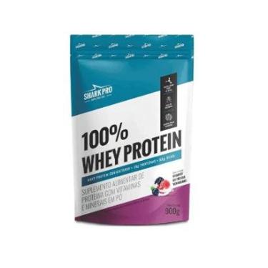 Imagem de 100% Whey Protein Pouch 900g Iogurte Frutas Vermelhas - Sharkpro Suplementos-Unissex
