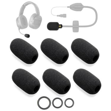 Imagem de Voarmaks Pacote com 6 unidades de espuma de microfone compatível com CARDO PACKTALK, FREECOM X, série Spirit, capa de microfone para capacete de motocicleta, peças de reposição, filtro de para-brisas