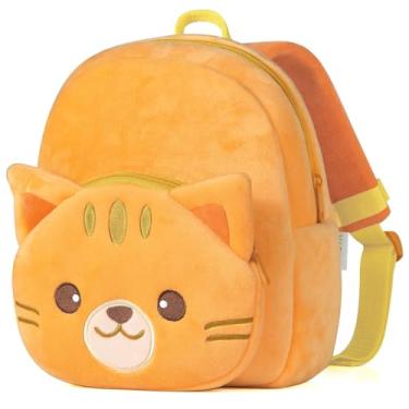 Imagem de Mochila Infantil, VASCHY Mochila para Meninos e Meninas Fofos Animais de Pelúcia Pequena Mochila para Creche para Crianças, Gato