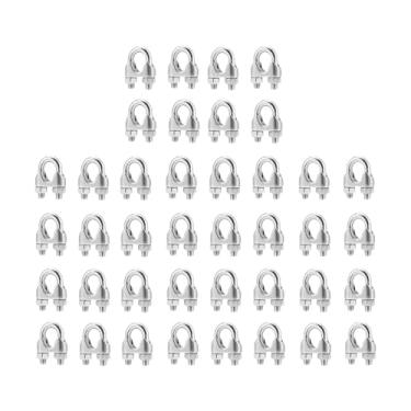 Imagem de KAIYUEMAOYI 40 Clipes de Cabo de aço M4, Fixadores de Substituição Portáteis para Pendurar Faixas, Grades E Faixas de Academia