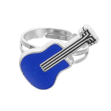 Imagem de Anel de humor que muda de cor para guitarra, joia divertida, acessório sensível à temperatura para meninas, resistente ao desgaste, ideia única de presente para