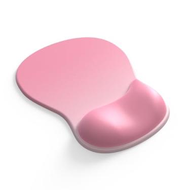 Imagem de Mousepad ergonômico para escritório com suporte de pulso, mouse pad de gel confortável com descanso de pulso, design côncavo médio, tapete de mouse para alívio da dor para trabalhar, estudar e jogar