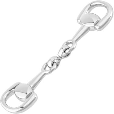 Imagem de Joez Wonderful Fivela de lenço de seda Horsebit, fecho de metal Horsebit, anel de cachecol simples para mulheres (prata, 60 mm)
