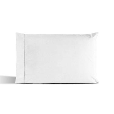 Imagem de Fronha Avulsa Percal 180 Fios Ponto Palito Dream 60% Algodão 40% Poliéster - Branco