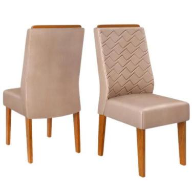 Imagem de Kit 2 Cadeiras De Jantar Estofadas Lidia Veludo Kraft Freijo Dj Moveis