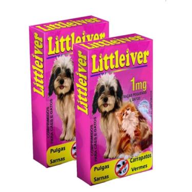 Imagem de Littlevet Antiparasitário para Gatos, 2 Caixas, 1mg, 4 Comprimidos, Contra Vermes, Carrapatos, Pulgas e Sarnas