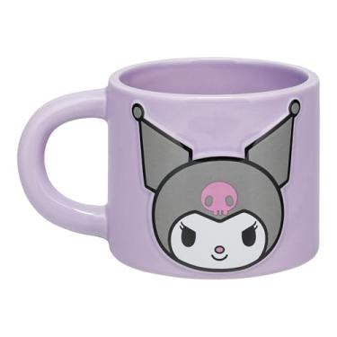 Imagem de Paladone Caneca roxa Kuromi, oficialmente licenciada Sanrio Hello Kitty & Friends 400 ml, xícara de café grande de cerâmica para chá e chocolate quente, presente kawaii para meninas, mulheres