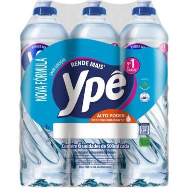 Imagem de Pack Com 6 Detergente Líquido Ypê Clear 500ml
