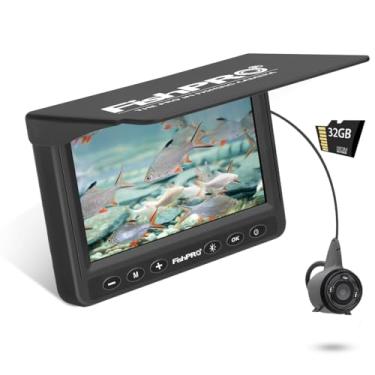 Imagem de [Atualização FishPRO® 2025] Câmera de pesca subaquática de 4,3 polegadas HD 1000 TVL com DVR-32 GB, câmera de pesca no gelo portátil subaquática localizadora de peixes com monitor LCD, IR + LED para