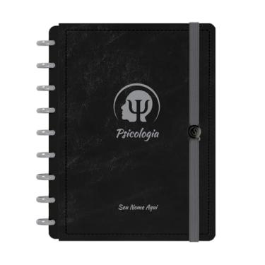 Imagem de Caderno De Disco Iscool Inteligente Personalizado 80 Folhas Profissões Preto Prata Psicologia Médio M