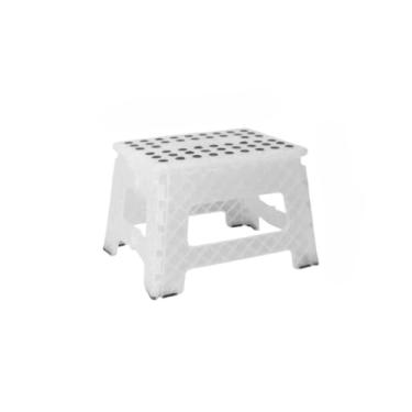 Imagem de Banco Dobravel, banco antiderrapante, bancada de trabalho para camping, Paramount(22cm - Clear)