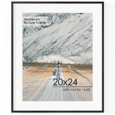Imagem de Porta-retratos FLYJOE Alumínio 20x24 cm com tapete 16x20 cm