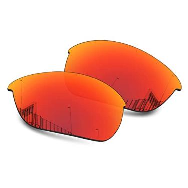 Imagem de Well-aimed Lentes de reposição polarizadas de 1,5 mm para óculos de sol Oakley Half Jacket 2.0 OO9144, antiarranhões, resistente a impactos, Irídio vermelho polarizado - 1,5 mm, One Size
