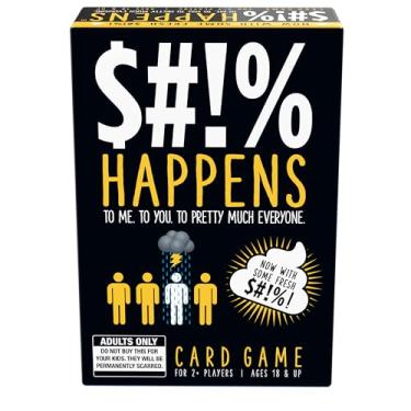 Imagem de Games Adults Play $#!% Happens - The Rank Unfortunate Situations on The Misery Index Adult Card Game, Black, 5"