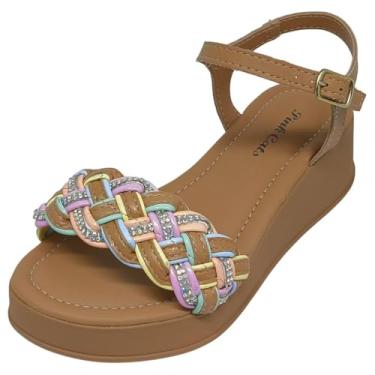 Imagem de Sandalia Infantil Menina Anabela Elegante Conforto Pink Cats