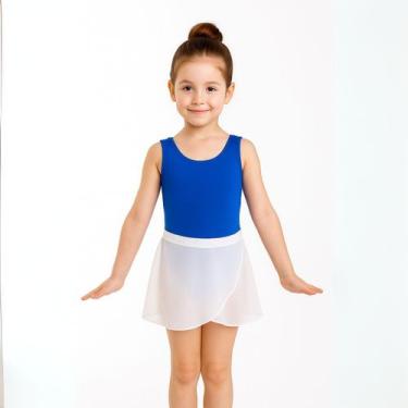 Imagem de Collant Infantil Menina Jazz Colorido - Magic Sky, Azul royal, 10
