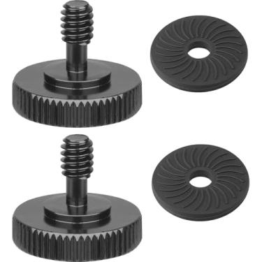 Imagem de com 2 arruelas de borracha PCS / 4 PCS, 1/4 masculino a 1/4 feminino parafuso de rosca parafuso de rosca L suporte de montagem (Pacote de 2)