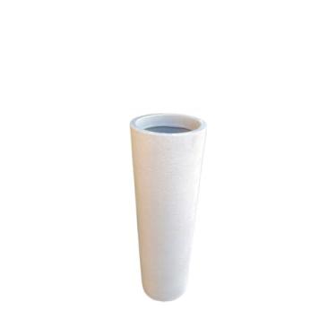 Imagem de Vaso polietileno para plantas decorativo coluna Ibiza efeito ESCOVADO/LISO E MARMORIZADO 68x25 (CINZA ESCOVADO)