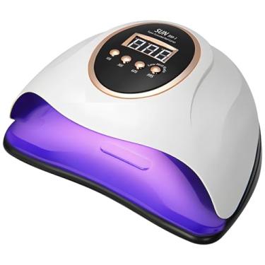Imagem de Lâmpada de unhas de gel de 45 LEDs, luz branca com 4 configurações de temporizador para secagem rápida das unhas