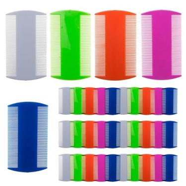 Imagem de 50 Pentes para piolhos de pulgas para cuidados com dentes finos para cães e gatos, 5 cores