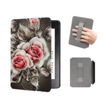 Imagem de Akacy Capa com estampa pintada com alça para Kindle Paperwhite de 6,0 polegadas 11ª geração lançada em 2022/2024 (Modelo: C2V2L3/RS23CV) Proteção de couro PU (22)