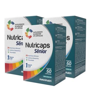 Imagem de Kit 3 Nutricaps Senior Polivitaminico 60 Capsulas Maxinutri-Unissex