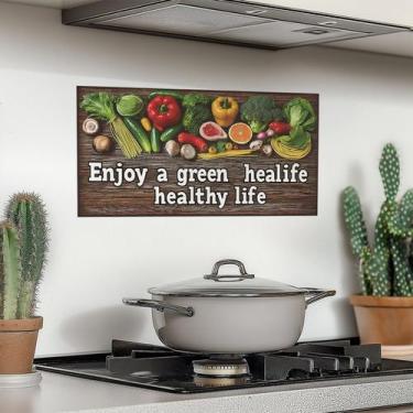 Imagem de Adesivo de parede Vegetable Green Healthy Life PVC 52x30cm - yiweisai