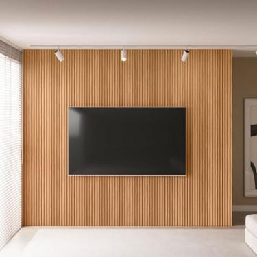 Imagem de Painel Ripado 3.0 Para Tv atÃ:copyright: 75 com 2,50 x 2,97 Emily-Nature Fosco - EdeCasaMoveis