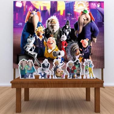 Imagem de Kit Decoração Festa de Aniversário Infantil Painel + Displays Sing