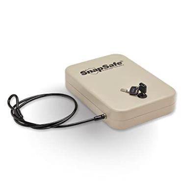 Imagem de SnapSafe Caixa de segurança portátil para armas e objetos de valor – Inclui caixa de bloqueio, 2 chaves e cabo de segurança patenteado – Um cofre ideal para armas de carro – GG, 25 x 18 x 5