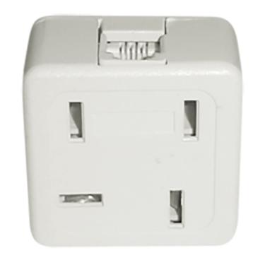 Imagem de Plug Telef.femea C/JACK Lateral Marfim Tomada