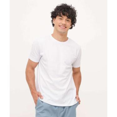 Imagem de Camiseta Masculina Básica Manga Curta MR-44415, Branco, GG