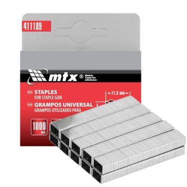 Imagem de Grampos Para Grampeadores Tipo 53 8 mm Com 1000 Unidades MTX