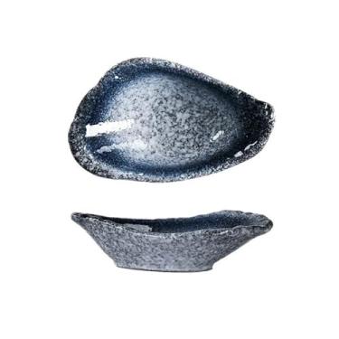 Imagem de Tigela para molho Pratos para molhos de cerâmica para churrasco para sobremesas frutas Utensílios cozinha(Gray)