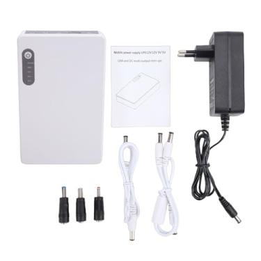 Imagem de Fafeicy Mini UPS Bateria Backup Fonte de Alimentação Ininterrupta de 8800mAh para Modem Roteador Com Múltiplas Portas DC Indicador LED Inteligente de Saída USB Type C (plugue americano)