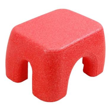Imagem de FytStycale Banquinho/Puf Confortável e Elegante para Trocar Sapatos, Ideal para Sala de Jogos, Cabeceira, Sofá, Entrada ou Apartamento, Vermelho