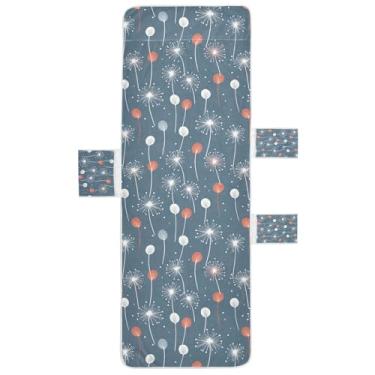 Imagem de STAYTOP Linda capa de toalha de cadeira de dente-de-leão, capa de espreguiçadeira macia, capas de cadeira de praia com bolsos para jardim ao ar livre, pátio, pátio, banhos de sol, gramado, 215 x 76 cm